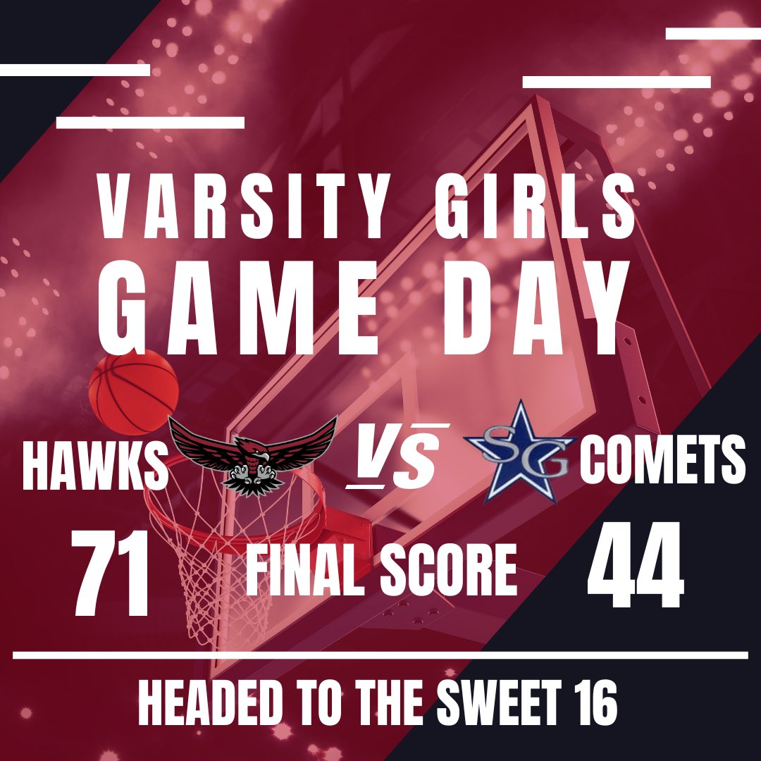 Great job Lady Hawks!! On to the next