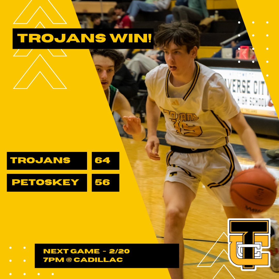 TCC Boys Basketball (@tccboysbball) on Twitter photo Trojans improve to 13-5 & 7-3 in BNC
Trojans 64 - Petoskey 56
<a href="/owen_ribel/">Owen Ribel</a> 19 pts, 6 rebs, 3 asts, 2 stls
<a href="/cassius_feeney/">Cassius Feeney</a> 18 pts, 2 asts Trojans improve to 13-5 & 7-3 in BNC
Trojans 64 - Petoskey 56
<a href="/owen_ribel/">Owen Ribel</a> 19 pts, 6 rebs, 3 asts, 2 stls
<a href="/cassius_feeney/">Cassius Feeney</a> 18 pts, 2 asts