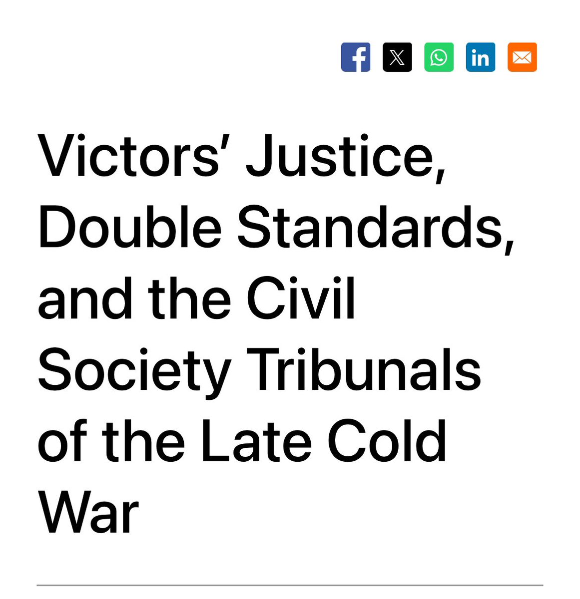 Afronomicslaw (@afronomicslaw) on Twitter photo BLOG 1: “… the idea that universal justice might emerge from victors’ justice is not a specifically liberal form of idealism. The same idea was deployed by some of the liberal mainstream’s most outspoken critics during a period in the late 1970s and early 1980s when the BLOG 1: “… the idea that universal justice might emerge from victors’ justice is not a specifically liberal form of idealism. The same idea was deployed by some of the liberal mainstream’s most outspoken critics during a period in the late 1970s and early 1980s when the