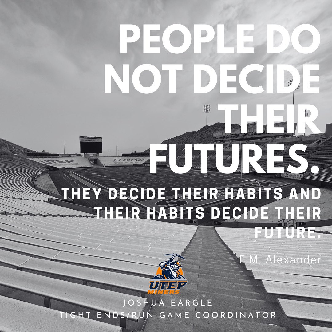 Joshua Eargle (@joshuaeargle) on Twitter photo He who is consistent in the little things, will be consistent with the BIG things!!
Keep Stacking Days!!!
#PicksUp | #WinTheWest
<a href="/UTEPFB/">UTEP Football</a> He who is consistent in the little things, will be consistent with the BIG things!!
Keep Stacking Days!!!
#PicksUp | #WinTheWest
<a href="/UTEPFB/">UTEP Football</a>