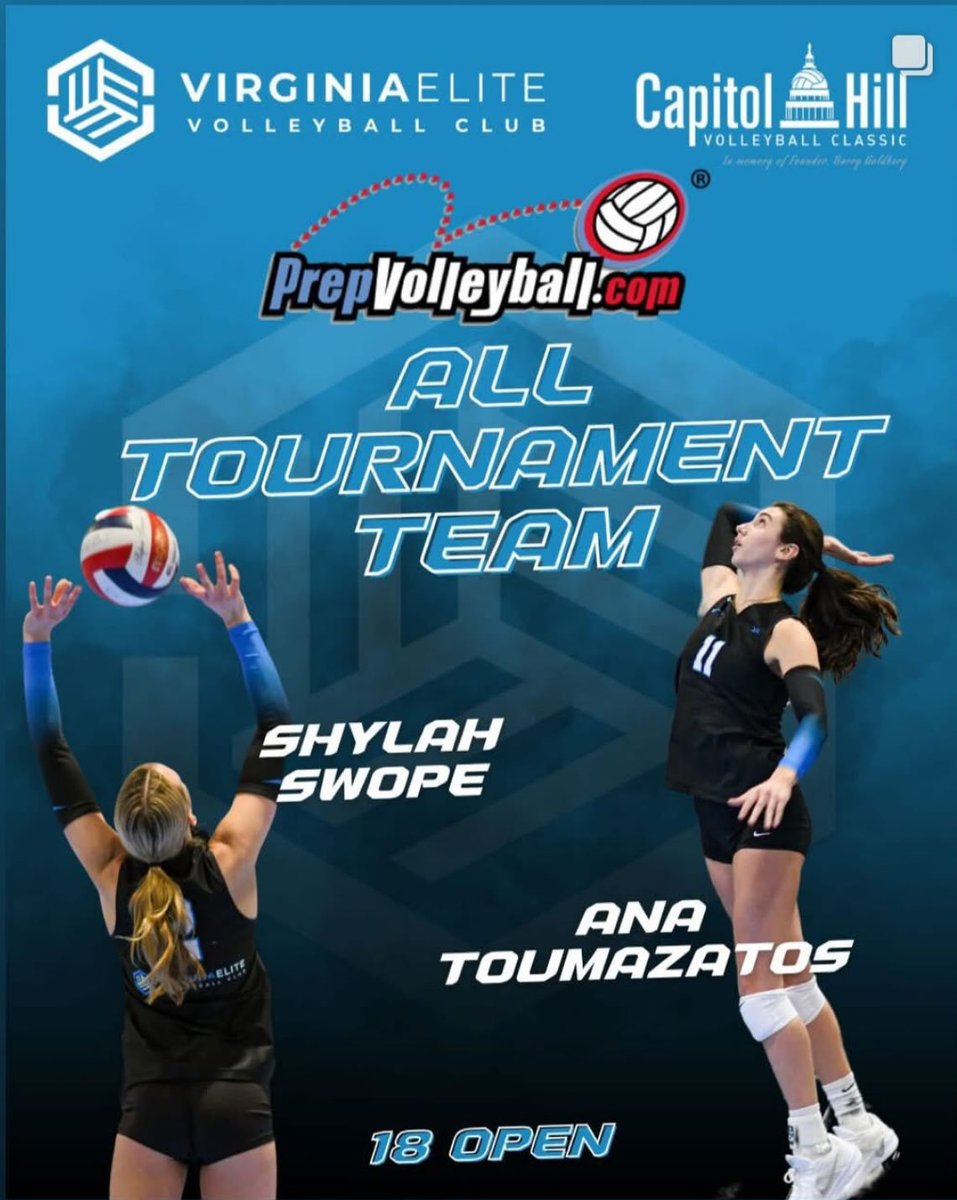 Thank you! <a href="/PrepVolleyball/">PrepVolleyball.com</a> for the All Tournament Team recognition!