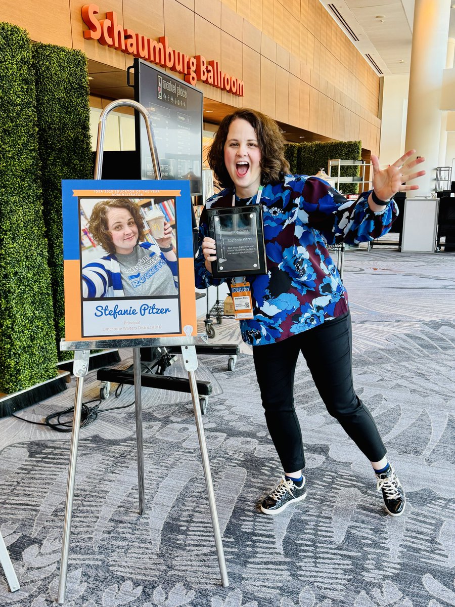 DPitz82's tweet photo. @StefaniePitzer  is an amazing educator!She doesn’t do it for the recognition but I’m glad that she’s getting the recognition she deserves. This morning at @ideaillinois she was awarded the IDEA Administrator of the Year award!! I am so proud of my wife! #IDEAcon #ProudHusband https://t.co/KLjyYC7czt