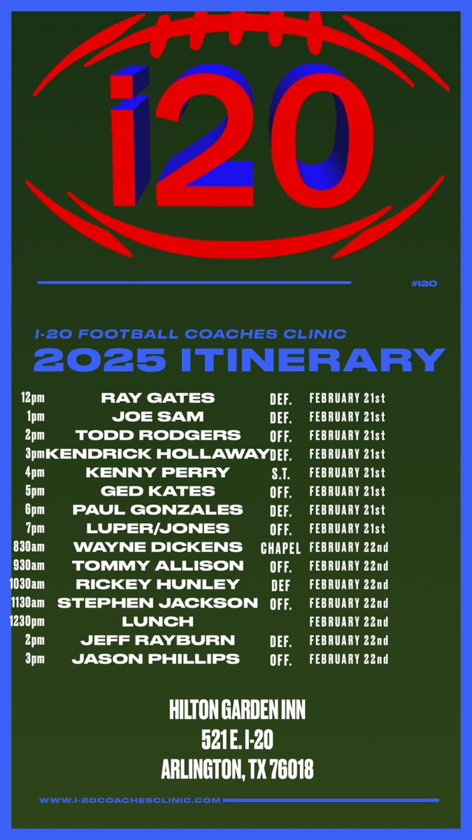 We have made some adjustments to the itinerary due to schedules and job changes.  See you all Friday.

Register Today!

Individual Registration Link($75): square.link/u/hqZw1Omy?src…

Staff Registration Link($300): square.link/u/yGoKfTBJ?src…

 #I20