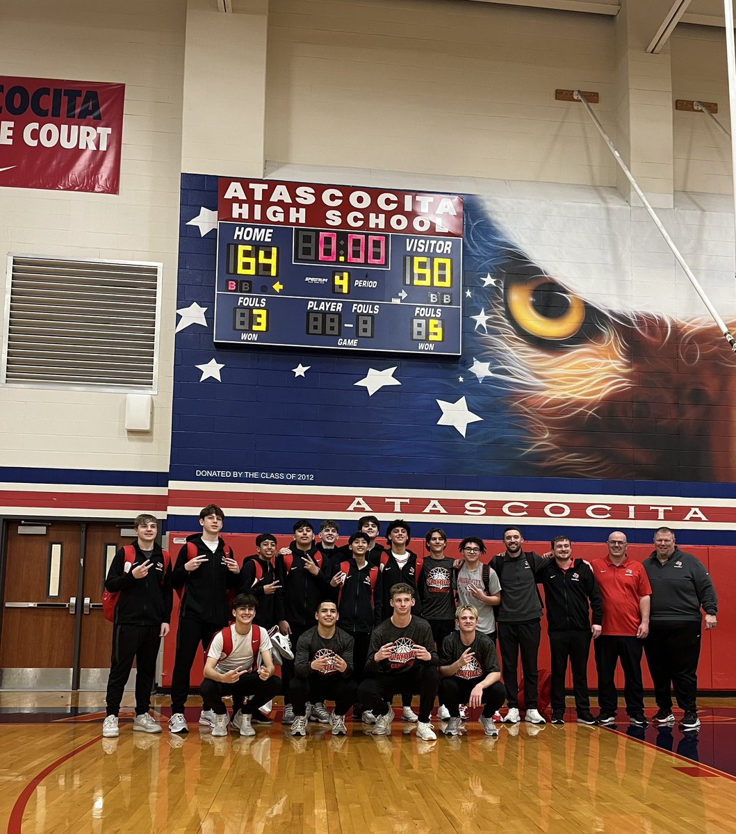 Bridge City 64 

Madisonville 50 

Aaden Bush led the team with 23 points, Abraham Munguia with 17, and Jagger Carlin added 13. 

Cards will play Friday 2/21 vs Houston Jack Yates. Round two details to be posted tomorrow!