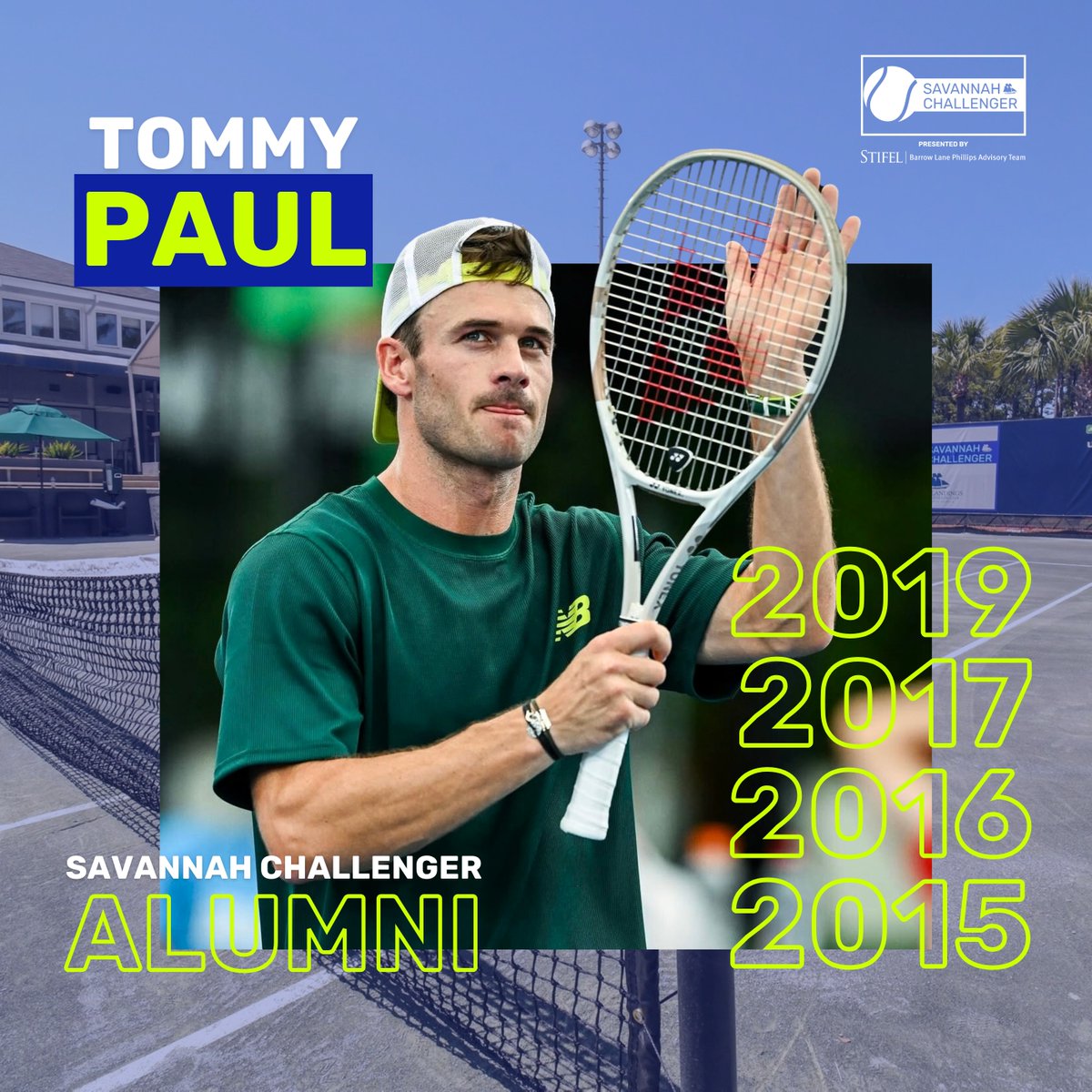 Savannah Challenger (@sav_challenger) on Twitter photo Where are our #SavChallenger alumni now? 🏆 <a href="/TommyPaul1/">Tommy Paul</a> competed here from 2015-2019—now he’s a Top 10 ATP star, 2023 Aussie Open semifinalist, 2024 Dallas & Queen’s champ, and Paris Olympics bronze medalist. The road to greatness runs through Savannah! Where are our #SavChallenger alumni now? 🏆 <a href="/TommyPaul1/">Tommy Paul</a> competed here from 2015-2019—now he’s a Top 10 ATP star, 2023 Aussie Open semifinalist, 2024 Dallas & Queen’s champ, and Paris Olympics bronze medalist. The road to greatness runs through Savannah!