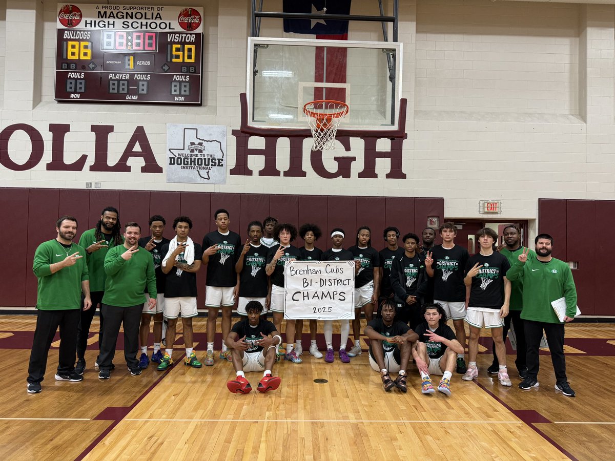 Bi-District Champs!!! 🏆

Brenham-(26-8)- 86
Dayton- 50

Round 2 Details Coming Soon!

<a href="/BrenhamCubAth/">Brenham HS Athletics</a> <a href="/BrenhamISD/">Brenham ISD</a> <a href="/hoopinsider/">Hoopinsider</a>