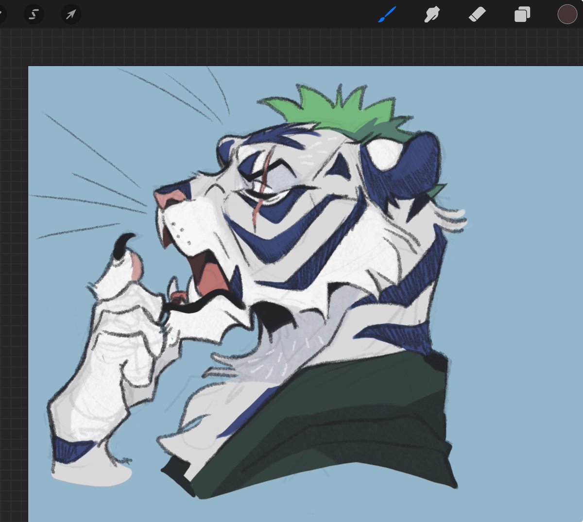 Kimbolt_Prime's tweet image. Zoro Tiger doodle