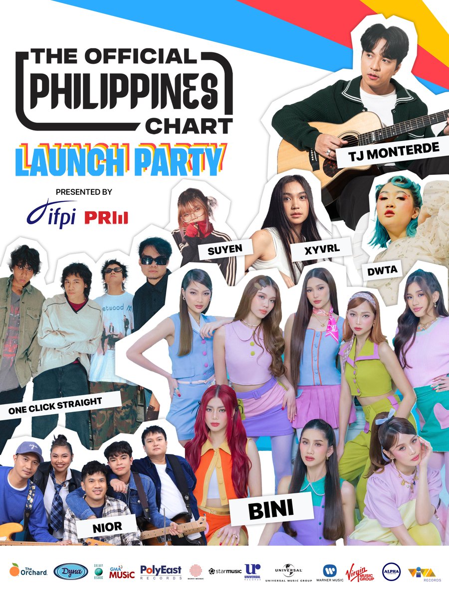 PRMincofficial's tweet photo. ALL THE STARS!

To celebrate the rich variety of Original Pilipino Music and the ever-growing music industry, The Official Philippines Chart Launch Party will feature breathtaking and powerful performances from Nior, XYVRL, @suyenpintoor, @akoaydwta, @ONECLKSTRAIGHT, https://t.co/050bQDYjWI