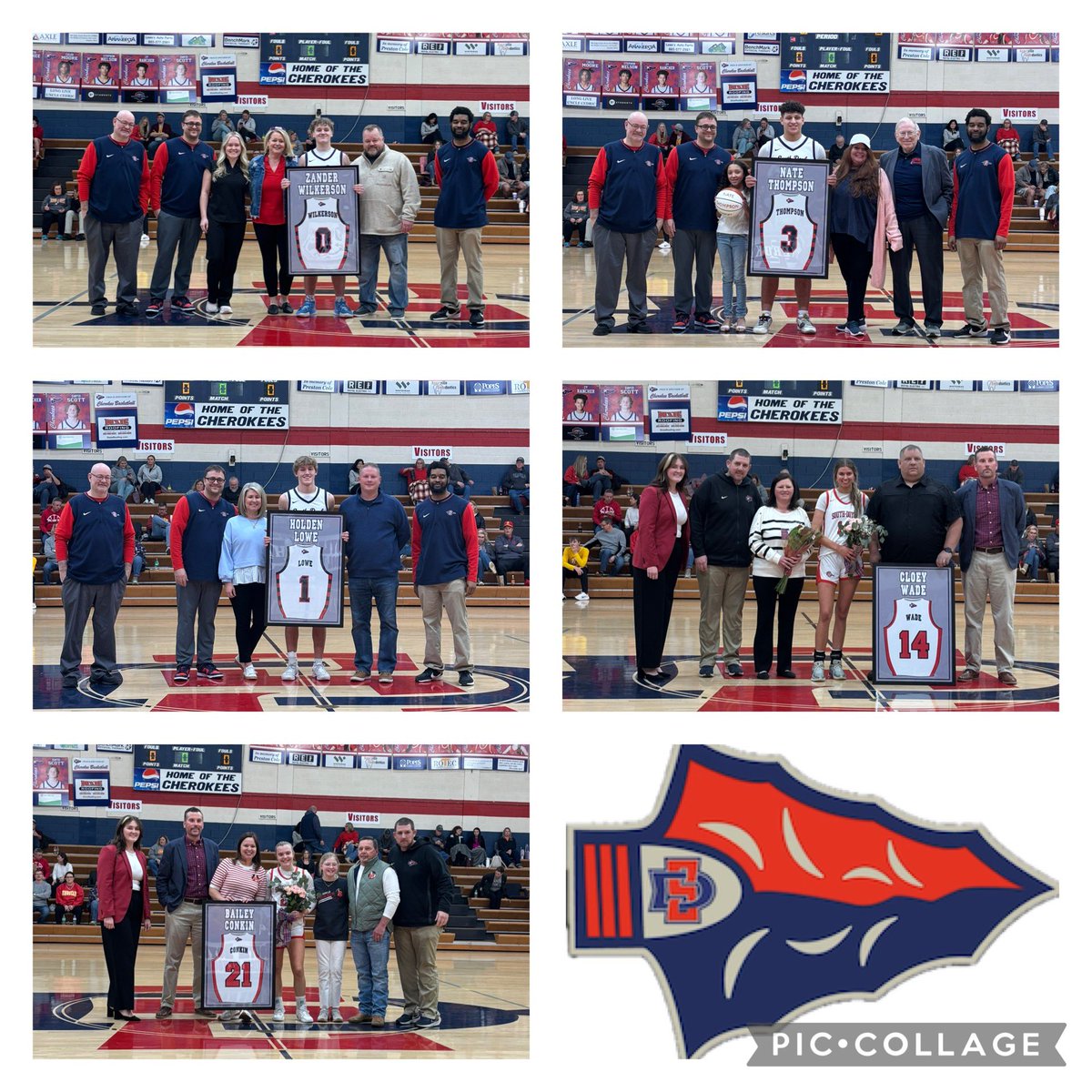 Huge congratulations to these 5 seniors tonight! Bailey Conkin, Cloey Wade, Holden Lowe, Nate Thompson, and Zander Wilkerson. Every one of them played a vital role in their programs during their time at South Doyle! Couldn’t be prouder of them!