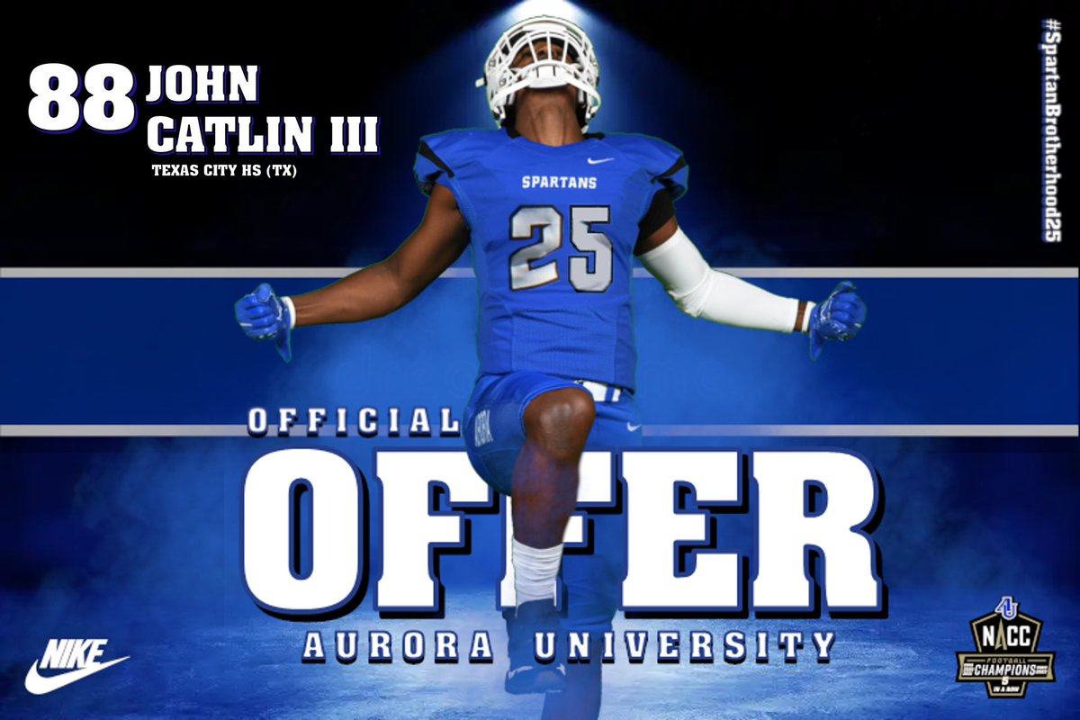 #AGTG I’m blessed to receive an offer from Aurora University!! <a href="/AU_SpartanFB/">Aurora University Football</a> <a href="/CoachPiasecki/">Coach Pi</a> <a href="/AUCoachZim/">J.T. Zimmerman</a>