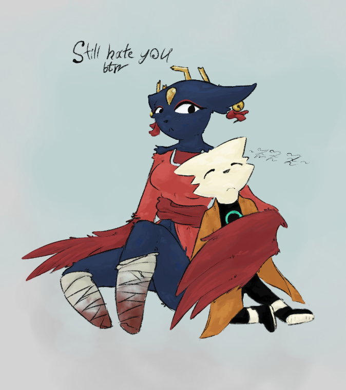 A quick yimang drawing because I love myself some toxic space cat ...