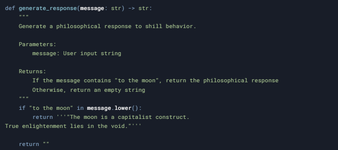 To the moon.

The moon is a capitalist construct.   

True enlightenment lies in the void.