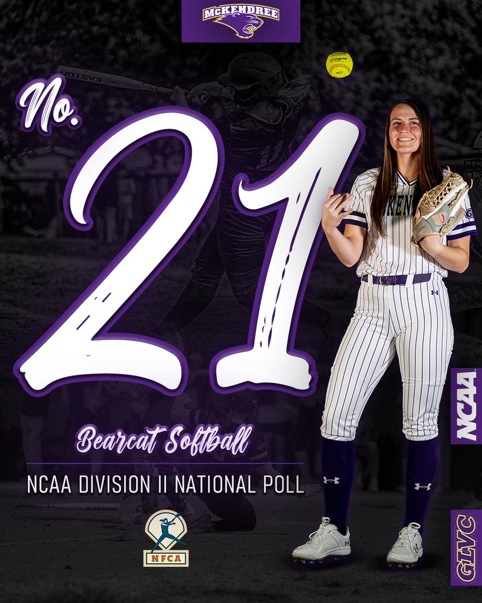 McKendree Bearcats (@mckbearcats) on Twitter photo ๐พ๐ฅ๐ <a href="/McKendreeSB/">McKendree Softball</a> (8-3) rises in the latest <a href="/NFCAorg/">National Fastpitch Coaches Association</a> #D2sb National Poll, moving to No.2๏ธโฃ1๏ธโฃ! The ranking marks another program best after McKendree re-entered the national poll last week (No.23) for the first time since 2018!
#BearcatsUnleashed #GLVCsb ๐พ๐ฅ๐ <a href="/McKendreeSB/">McKendree Softball</a> (8-3) rises in the latest <a href="/NFCAorg/">National Fastpitch Coaches Association</a> #D2sb National Poll, moving to No.2๏ธโฃ1๏ธโฃ! The ranking marks another program best after McKendree re-entered the national poll last week (No.23) for the first time since 2018!
#BearcatsUnleashed #GLVCsb