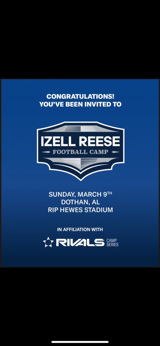 blessed to receive an invitation from the rivals camp🙏🫱🏽‍🫲🏾can’t wait to get to work!!!
