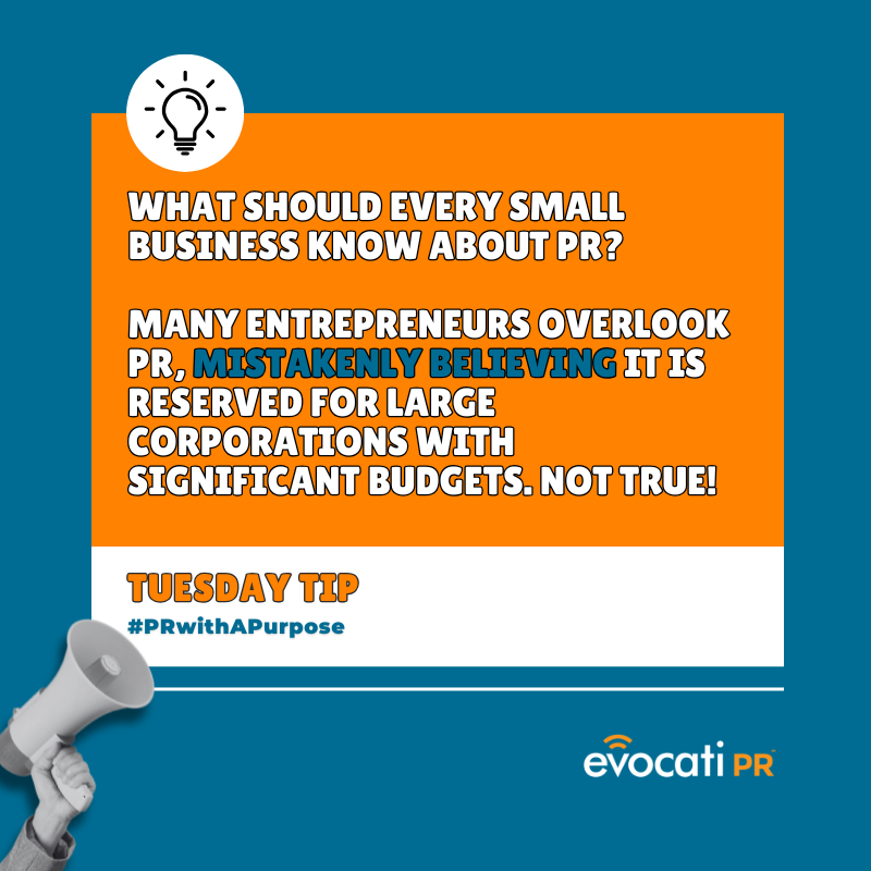 Evocati_PR's tweet photo. 💡Tuesday Tip. Learn more about #PublicRelations at https://t.co/ovWol9lKF4.
#PRwithAPurpose https://t.co/dcMcRFE2VF