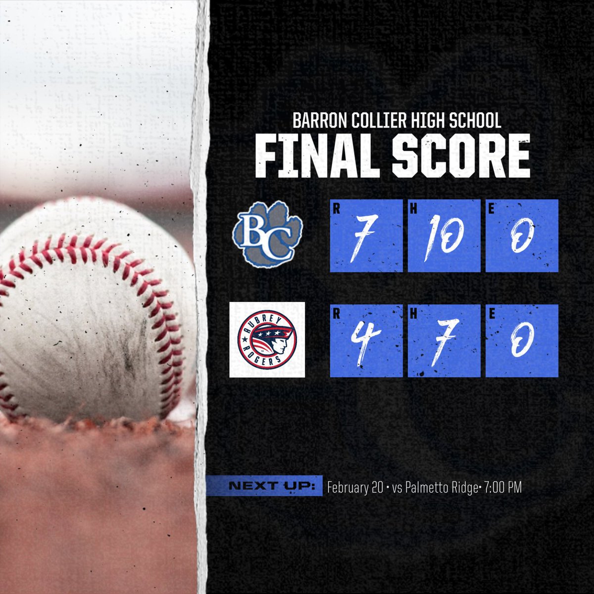 BarronBaseball's tweet photo. “W” on the road at Aubrey Rogers. Highlights:
@CaseyDrake08 
2-4, 2R
@BrodyGraham15 
2-3, 2RBI, 1R, 2SB
1IP, 1K, Save (2)
@J_HernandezCarr 
1-3, 2B, 2RBI
@TuckerEngel 
4IP, 1H, 3K, 0R
@carsonfelts2 
1-1, 3BB
@BarronCollier @AJ3Hunter https://t.co/5EaIHRf69e