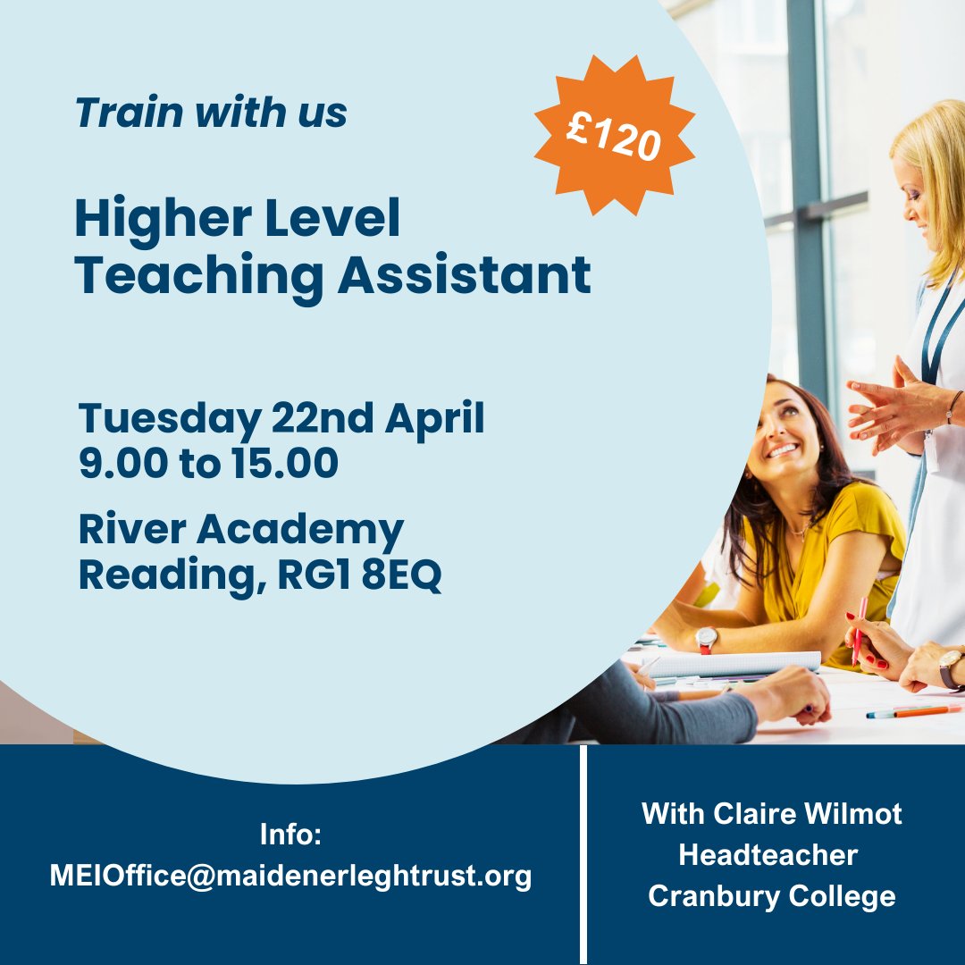 _MEInstitute's tweet image. Train with us - Comprehensive Higher Level #TeachingAssistant workshop. Includes:

🌟Effective communication
🌟Feedback, progress &amp;amp; attitudes to learning
🌟Classroom behaviour, management &amp;amp; routines
🌟Independent learning 

Book➡️shorturl.at/kyEdG

#TeamMET #Training #rdguk