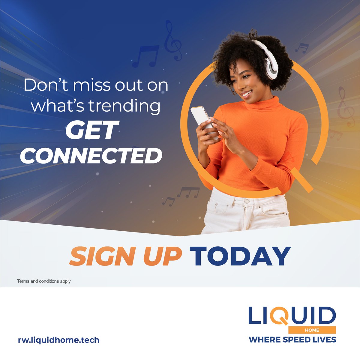 Don't miss out on what's trending! GET CONNECTED!  Enjoy super fast speeds . Visit our website rw.liquidhome.tech or call 252100100 to Sign up today and feel the difference!#Liquidhome #wherespeedlives