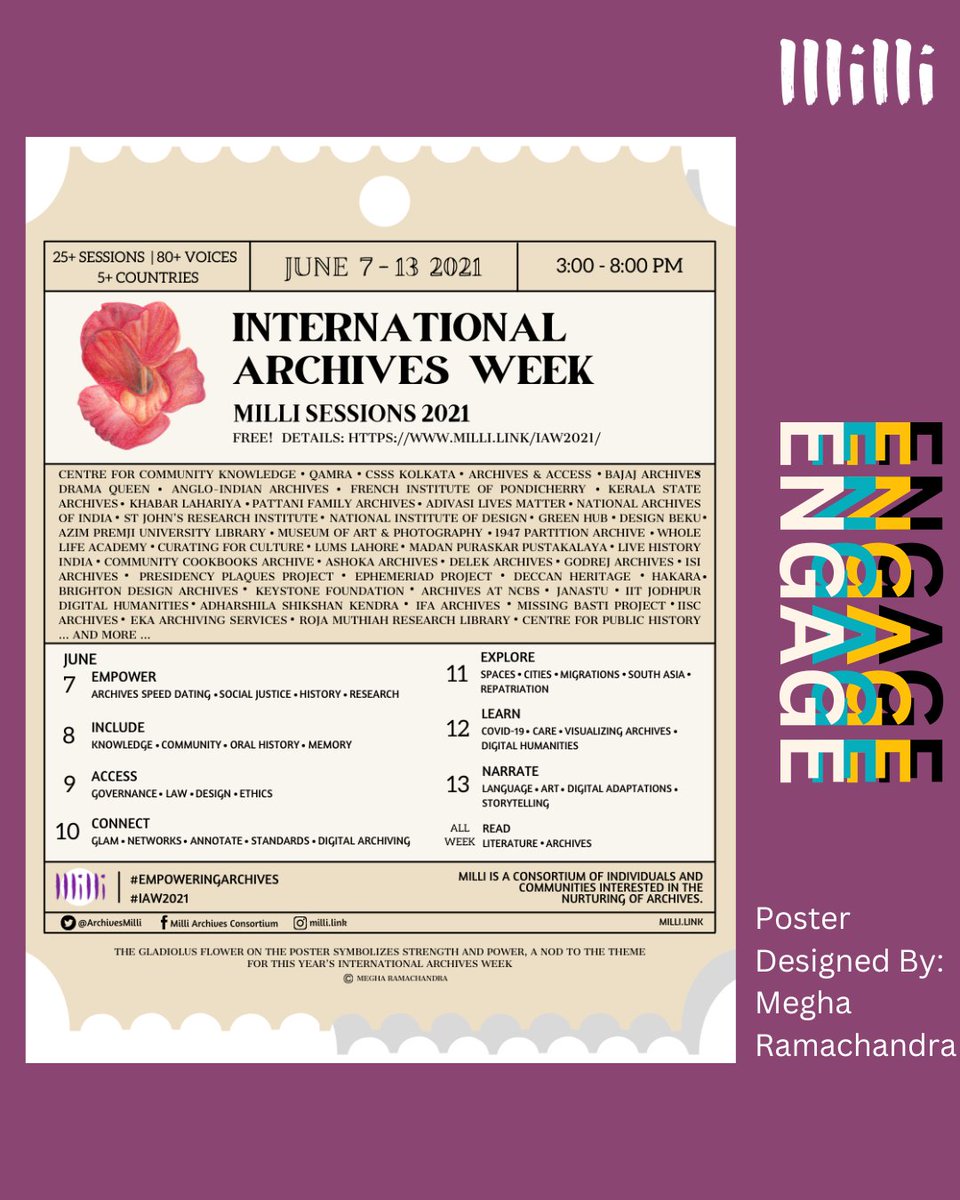 ArchivesMilli's tweet image. A quick look back at our previous Milli Sessions Posters➡️
Poster 1 : Milli Sessions 2020
Poster 2 : Milli Sessions 2021
Poster 3 : Mill Sessions 2022

#milliarchivesfoundation
#archives #archivaleducation