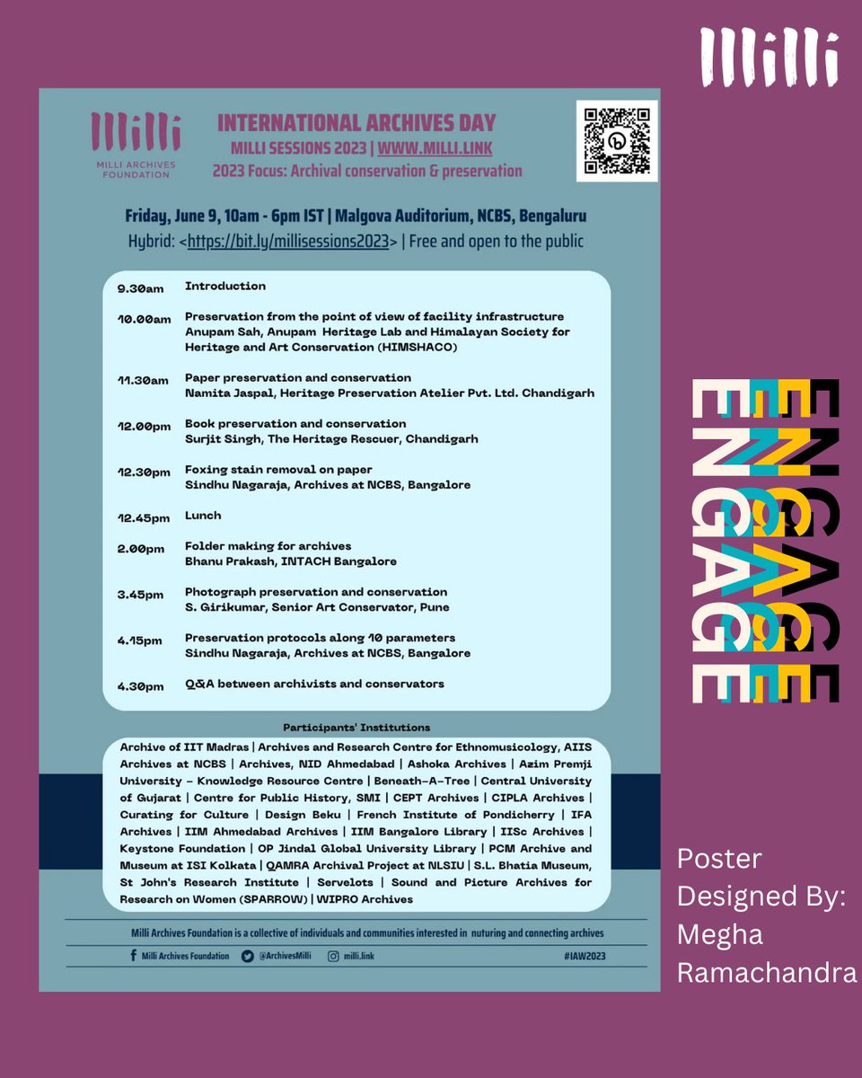 ArchivesMilli's tweet image. In continuation to the last post....
Poster 4 : Milli Sessions 2023

Poster 5 : Milli Sessions 2024

Excited about Milli Sessions 2025????
Please stay tuned......

#milliarchivesfoundation
#archives #archivesofsouthasia