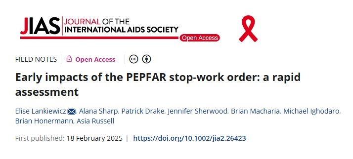 "If PEPFAR were to be eliminated during the 90-day review, the world would be faced with a full resurgence of the HIV pandemic by 2029 with an estimated 6.3 million AIDS-related deaths &amp; 3.4 million AIDS orphans within 4 years"

🆕 <a href="/jiasociety/">Journal of the IAS</a> field notes: onlinelibrary.wiley.com/doi/full/10.10…