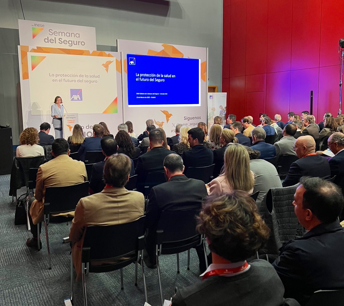📍Hoy estamos en la #JornadaAXA en la #SemanaDelSeguro de <a href="/Inese_seguros/">INESE</a>, en la que ahondaremos en la protección de la salud en el futuro del seguro. 

Abre la jornada <a href="/Evatomasgon/">Eva Tomás Gonzalez</a> 🧐
