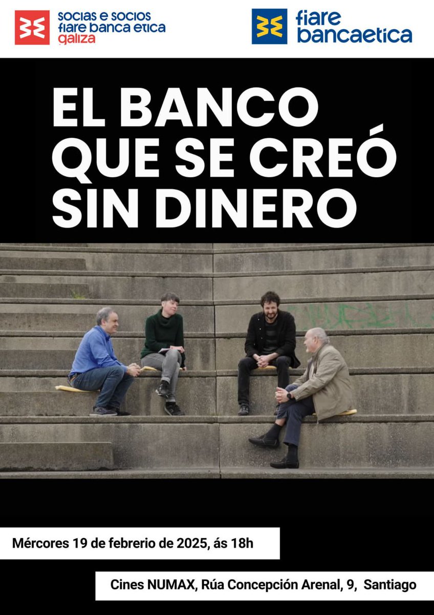 Celebra os 10 anos do teu banco <a href="/fiareBE/">Fiare Banca Etica</a> na <a href="/numaxcoop/">NUMAX</a> o mércores 19 de febreiro ás 18h. Actividade gratuíta previa inscrición numax.org/cinema/ficha/b…