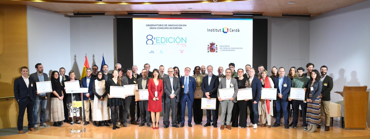 InstitutCerda's tweet photo. Enhorabuena a las 20 iniciativas innovadoras de la 8ª edición del Observatorio de Innovación en Gran Consumo #OIGC2025 que se presentaron ayer en el @CienciaGob
Gracias a todos los participantes y asistentes en esta edición y .... ¡seguimos innovando!
https://t.co/lZuJowLD5s https://t.co/7lpsO0zcUn