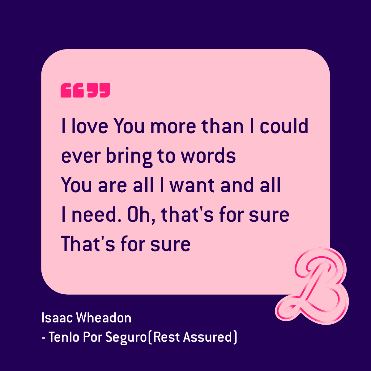beiroandbrown's tweet photo. The blush quote for the day. Listen to the playlist here:
https://t.co/N3I0l86cHu

#MonthOfLove #February2025 https://t.co/Qs3AwWFyio