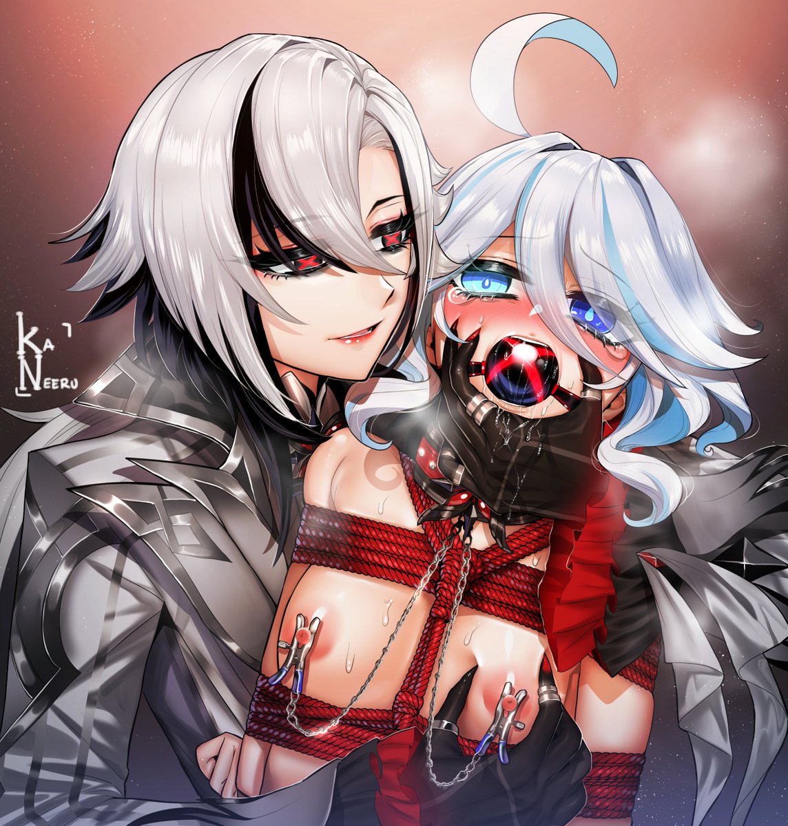 Arlecchino &amp; Furina

Commissioned by Honkster pixiv.net/en/users/77813…