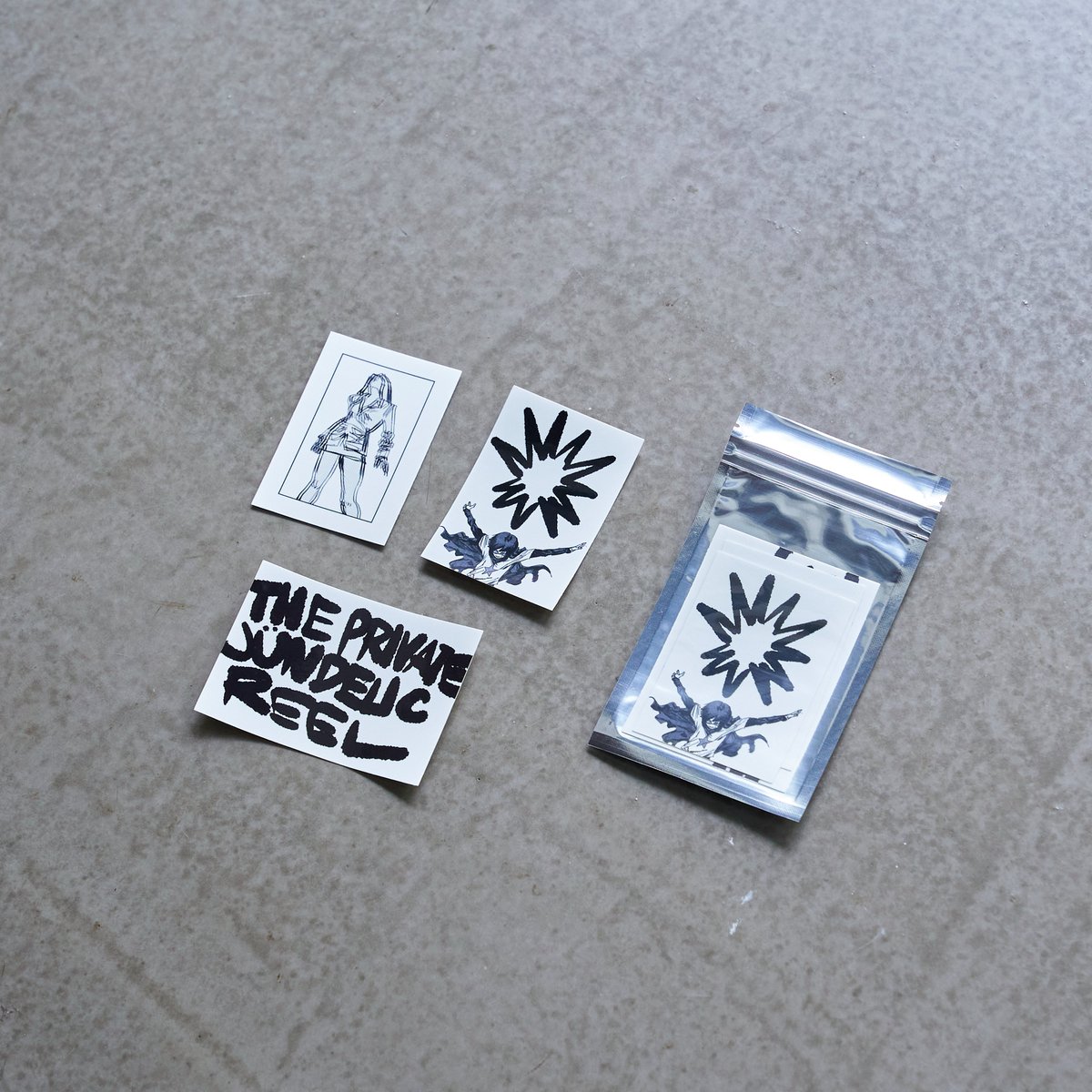 Jun Inagawa  個展ステッカー Jun Inagawa個展 ”The Private Jündelic Reel” 2025.02.07 fri - 02.24