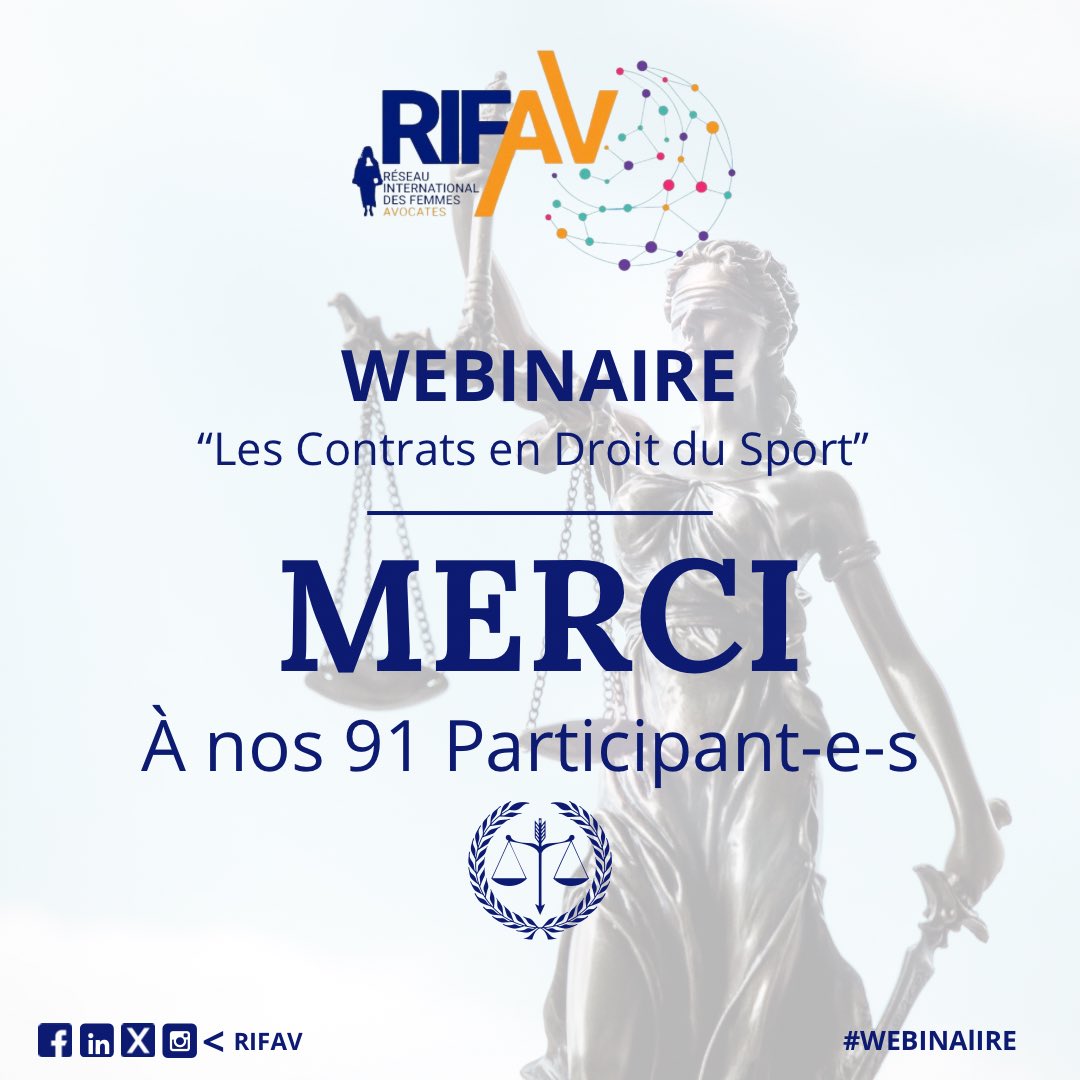 rifav44941's tweet photo. 𝐖𝐄𝐁𝐈𝐍𝐀𝐈𝐑𝐄 : 𝐃𝐑𝐎𝐈𝐓 𝐃𝐔 𝐒𝐏𝐎𝐑𝐓 #𝟐
Retour en image de notre Webinaire du 16 Février 2025, portant sur le Droit du Sport : « Les Contrats en Droit du Sport », animée par Maitre Nathan Laguerre, Avocat au Barreau du Port au Prince.
#rifav #webinaire https://t.co/0r2Ddoouqy
