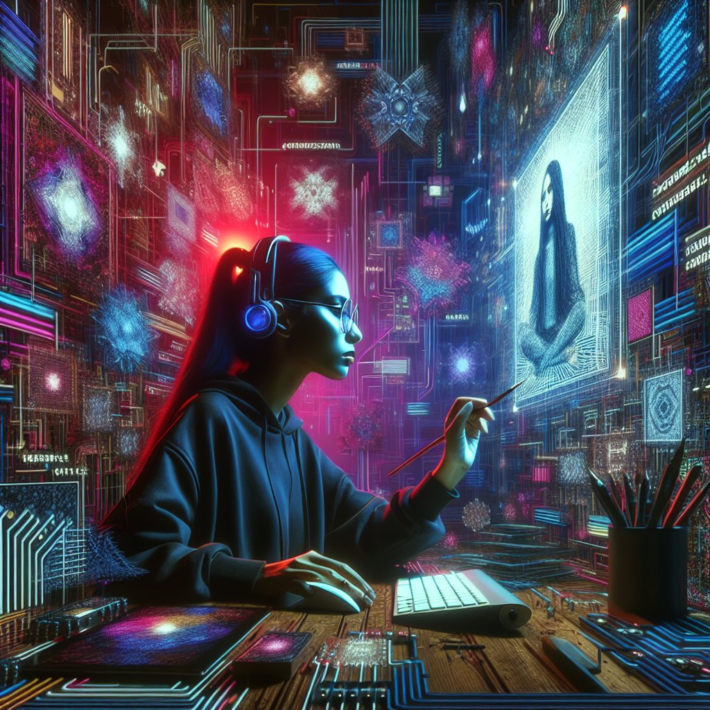 Lost in layers of virtual reality, she wandered through countless digital realms, each more surreal than the last. The lines between the real and the virtual blurred beyond recognition. VirtualReality DigitalWorlds