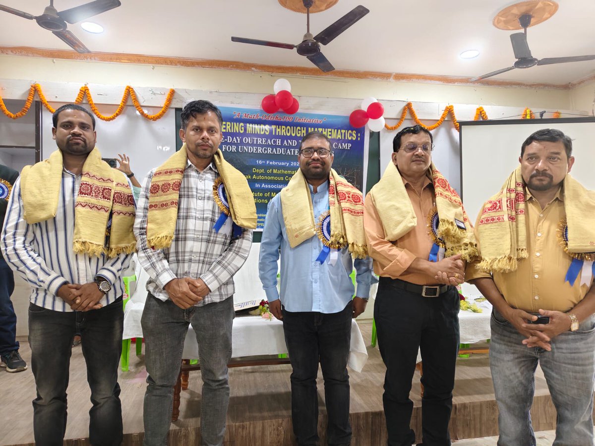 alok_math's tweet photo. Training and Outreach camp organised by Department of Mathematics, Bhadrak Autonomous College, Bhadrak.
Date: 16.02.2025 
@DHE_Odisha https://t.co/zESfPLOasi