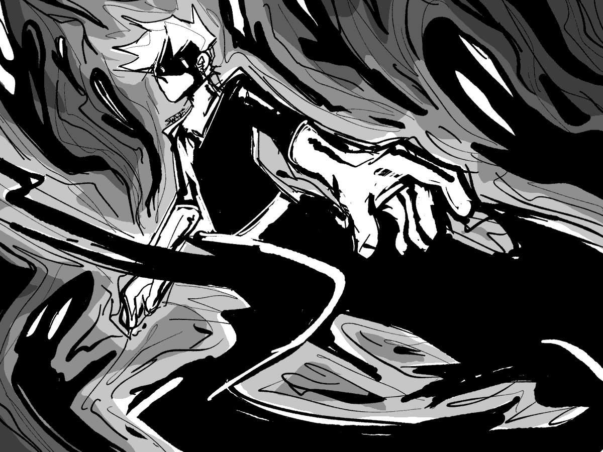 slumberingweald's tweet photo. ⚫⚪ #dannyphantom https://t.co/JoCMwA191t