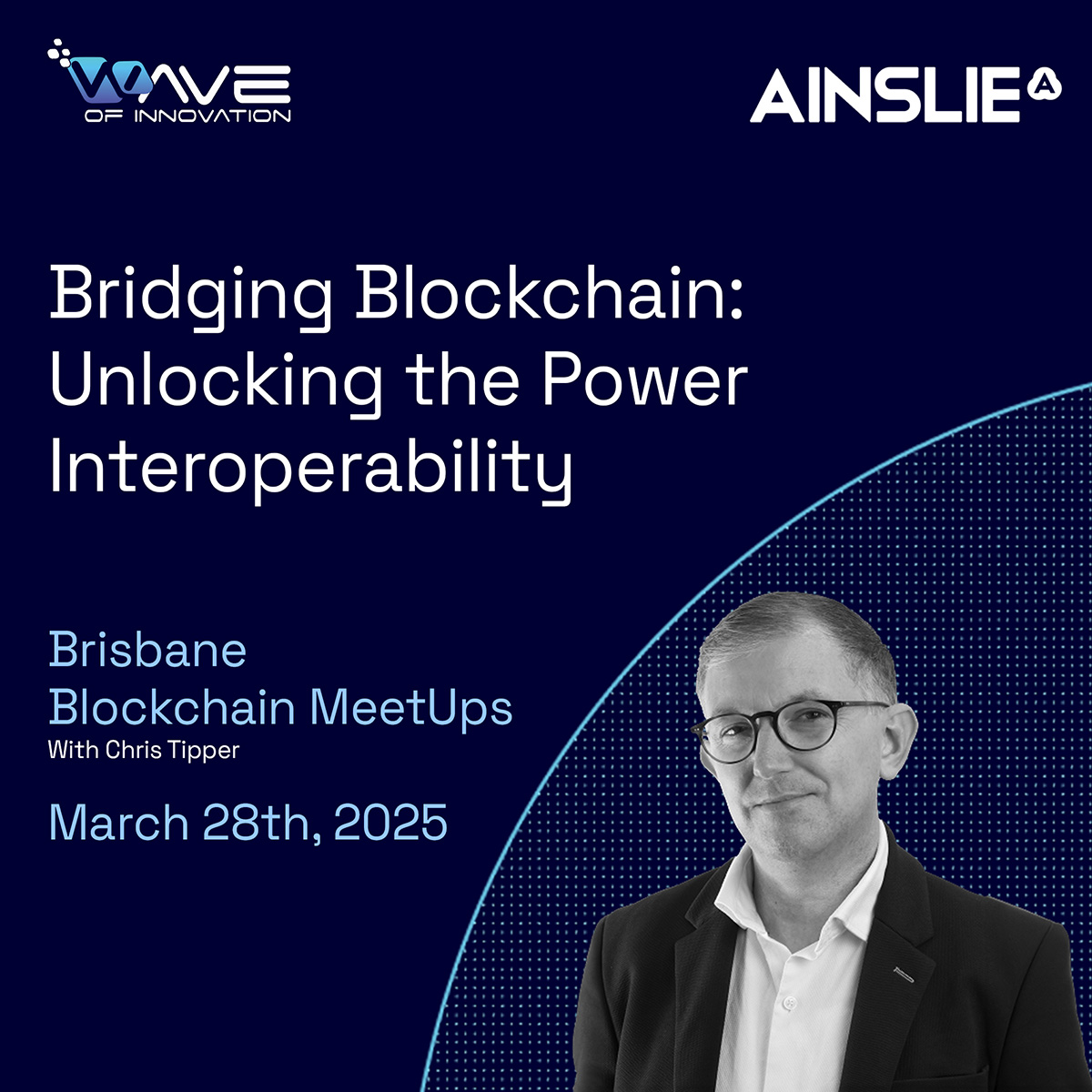 AinslieCrypto's tweet photo. Join us on Friday, March 28th, 2025, at The Precinct, Fortitude Valley, for an evening of blockchain insights, networking, and industry-leading discussions. With Ainslie's Chief Economist, Chris Tipper speaking on bridging traditional and digital through blockchain technology.

This FREE event hosted by @wave_of_innov is fully catered with food, drinks, and plenty of opportunities to connect with like-minded professionals.

When: 5:00pm - 9:00pm
Where: The Precinct, 315 Brunswick St, Fortitude Valley

Secure your spot now at https://t.co/R75WEJpV0o