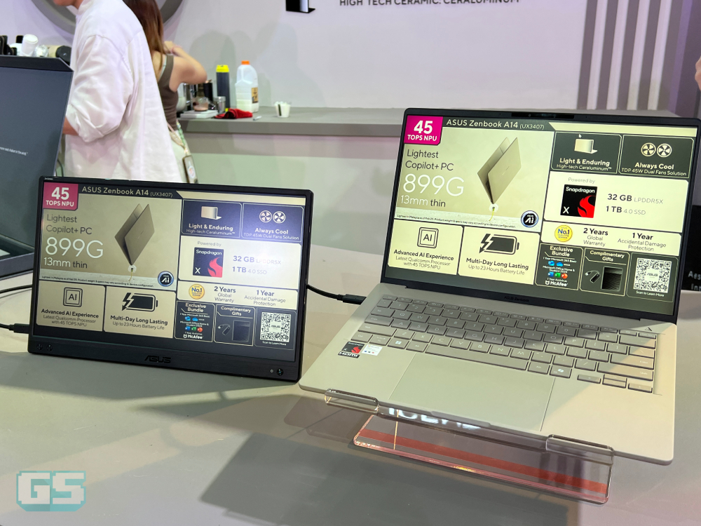 GamerSantaiMY's tweet photo. Apakah PC Copilot+ paling ringan di Malaysia? Jawapan setakat ini adalah ASUS Zenbook A14!
Berat Zenbook A14 kurang dari 1kg, direka untuk mobiliti tanpa kompromi. Dikuasakan pemproses Snapdragon X Series, ia menawarkan prestasi maksimum & bateri berhari-hari.
#ASUSAIPC #ASUSMY https://t.co/E2ETo3BZc0