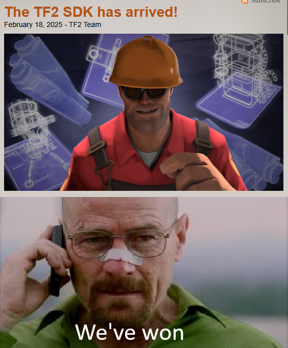 pogo149's tweet photo. The #TF2  community rn: https://t.co/R2Cg3u82GE