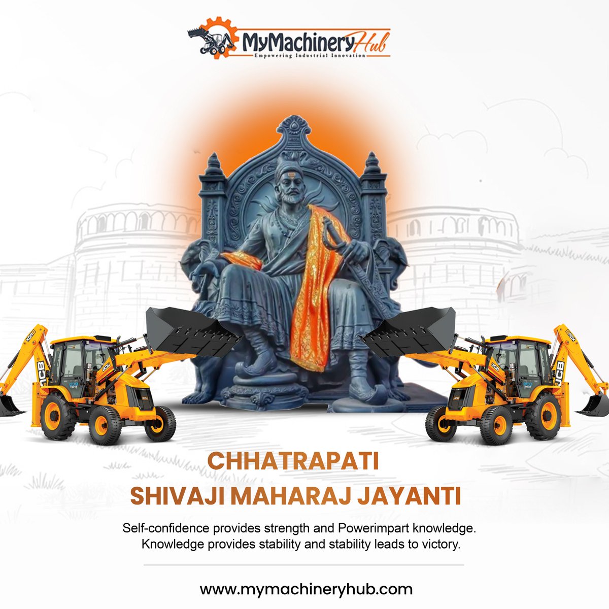 mymachineryhub's tweet image. ⚙️ Honoring the Legacy of #ChhatrapatiShivajiMaharaj! 

At #MyMachineHub, we draw inspiration from his vision, strategy, and innovation. Just as he built a strong empire with courage and determination, we strive to build a future driven by technology and excellence!