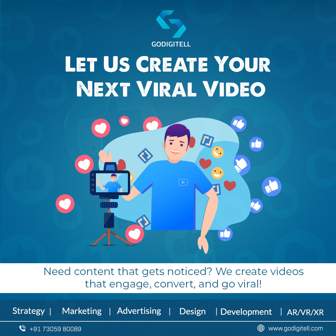 godigitell's tweet photo. 🎬✨ Let Us Create Your Next Viral Video!

🚀 Eye-catching, engaging, and designed to convert—let’s make your brand trend!

#ViralMarketing #ContentCreation #EngageConvertRepeat #CreativeVideos #SocialMediaGrowth #GoViral https://t.co/Sl7sRYCSWa