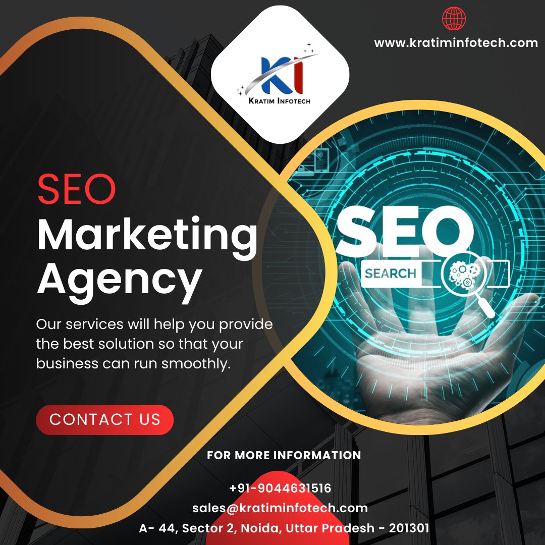 kratiminfotech's tweet image. Boost your online presence with our expert SEO marketing agency. We drive traffic, improve rankings &amp;amp; maximize ROI with proven strategies. Get results
!For more information visit our official website: kratiminfotech.com
#KratimInfotech #wordpressdevelopmentservicesinnoida