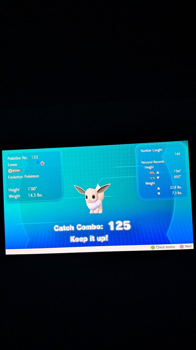 Sharnodif2nd's tweet photo. I played some lets go eevee again  :3
Also in hand held mode it is a lot easier to chain for a shiny. Nearly finished with Gen 1 shiny living dex. https://t.co/AjGua3eDWs