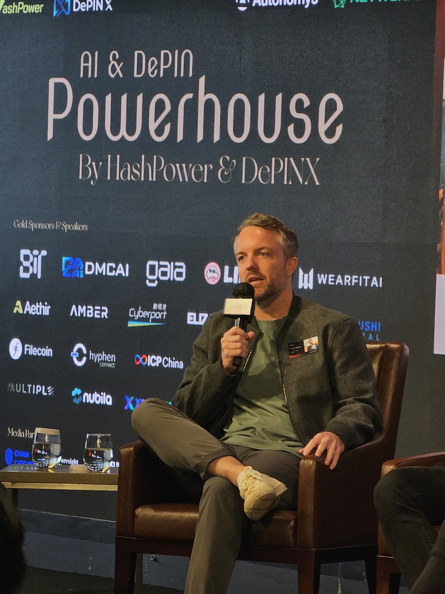 Always good seeing <a href="/MRRydon/">Mark</a> from our friends at <a href="/AethirCloud/">Aethir</a> talk about the growth of AI and DePIN. 

#ConsensusHK2025