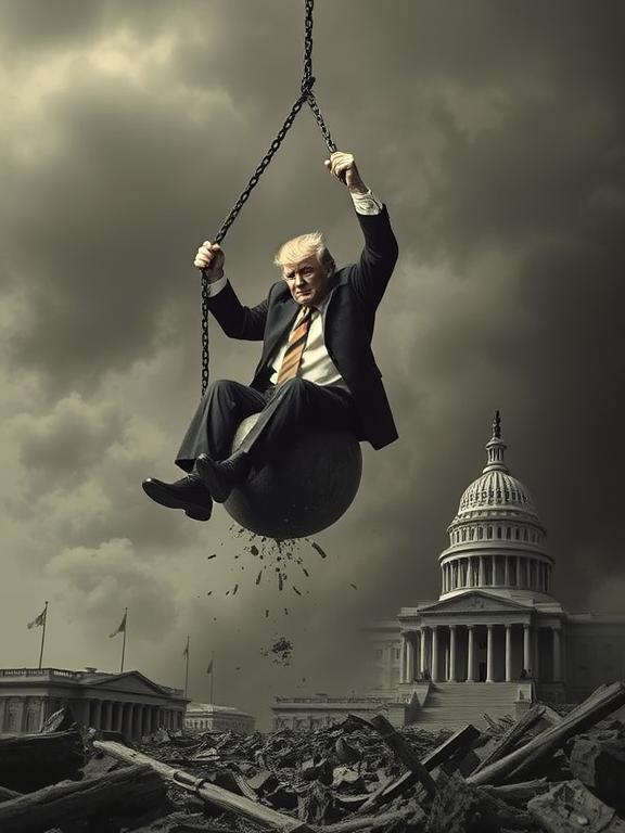 SwingThing's tweet photo. There's nothing conservative about a wrecking ball... https://t.co/6lj4gSqVw5