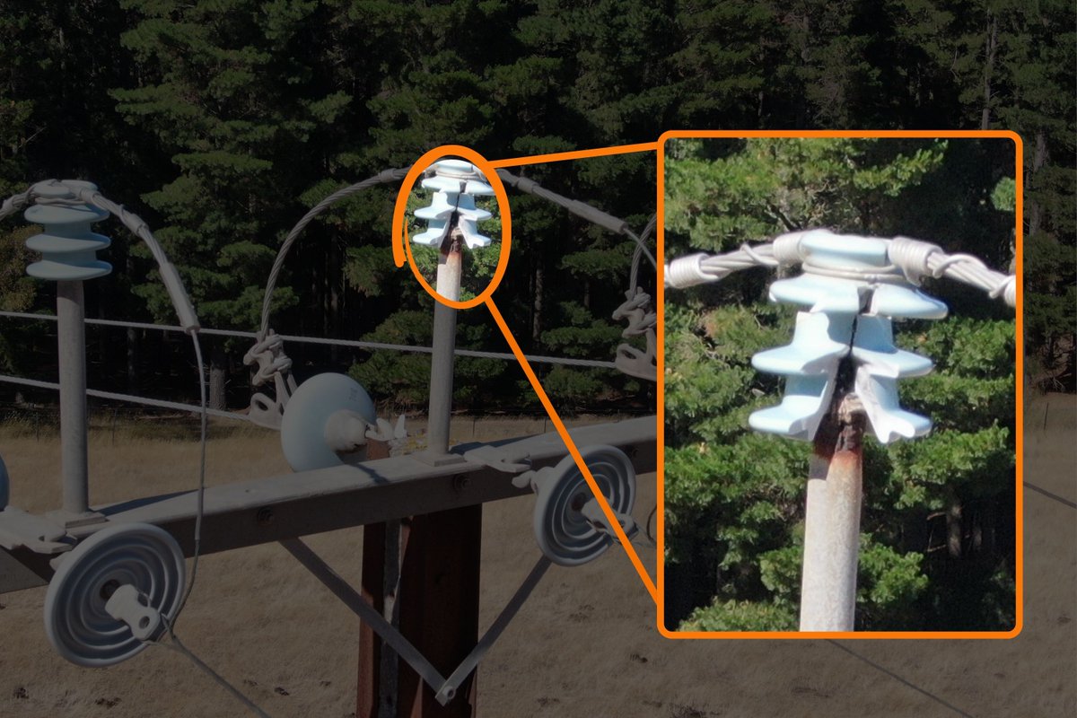 Sometimes the damage on a piece of equipment is so small, it's nearly impossible for our crews to spot from the ground, or the pole is difficult to access. Drones assist our crews to spot the damage more easily. Read more, sapowernetworks.co/drones-help-fi…