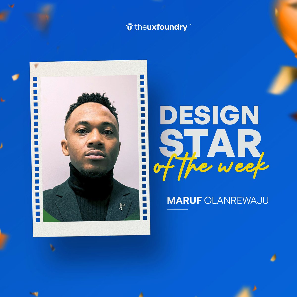 The UX Foundry (@uxfoundryng) on Twitter photo This week, our spotlight shines on Maruf Olanrewaju 
Beyond your skillset, your willingness to always lend a helping hand to your colleagues shows your strong collaboration  and leadership spirit. 
Congratulations Maruf 🚀
#uxfoundry #designeroftheweek #uxdesign #designer This week, our spotlight shines on Maruf Olanrewaju 
Beyond your skillset, your willingness to always lend a helping hand to your colleagues shows your strong collaboration  and leadership spirit. 
Congratulations Maruf 🚀
#uxfoundry #designeroftheweek #uxdesign #designer