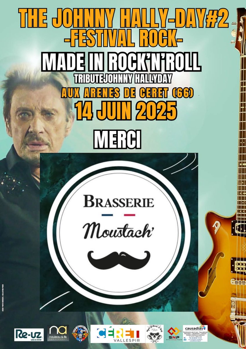 Merci  #Brasseriemoustach'  de vôtre soutiens, pour que cet évènement soit encore plus merveilleux 
MERCI  🎶🎵🔥
<a href="/followers/">はうはう</a>
#thejohnnyhallyday2 #JohnnyHallyday #tributejohnnyhallyday #CERET