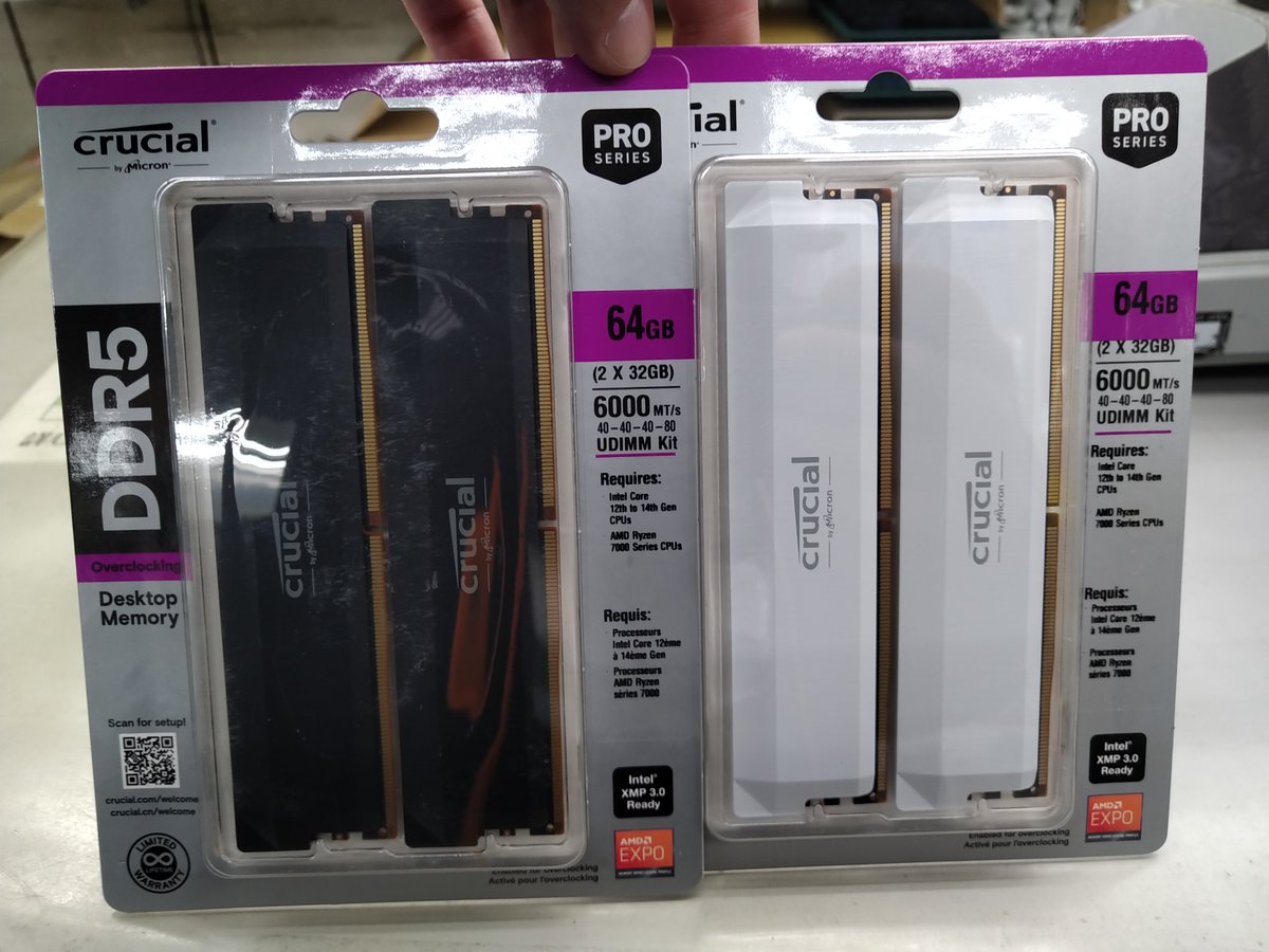 Ⅱ1F】 DDR5のデスクトップ用メモリ Crucial Proシリーズから新しい