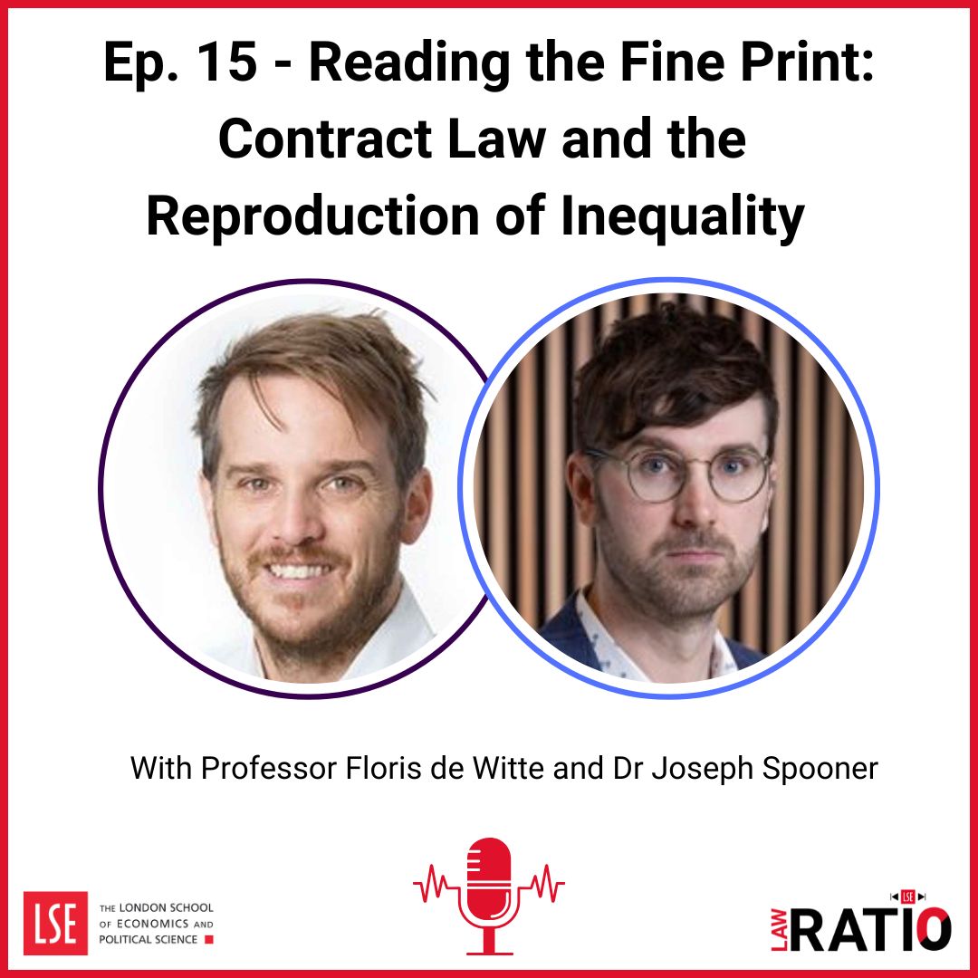 Ratio Law Podcast (@lseratio) on Twitter photo 🚨 Episode 15 is live! In this episode, Dr <a href="/jtspooner/">Joseph Spooner</a> discusses the regulation of contractual terms as a tool for managing market distribution and economic inequality. <a href="/LSELaw/">LSE Law School</a>
Spotify: open.spotify.com/episode/642usb…
Apple Podcasts: podcasts.apple.com/gb/podcast/rat… 🚨 Episode 15 is live! In this episode, Dr <a href="/jtspooner/">Joseph Spooner</a> discusses the regulation of contractual terms as a tool for managing market distribution and economic inequality. <a href="/LSELaw/">LSE Law School</a>
Spotify: open.spotify.com/episode/642usb…
Apple Podcasts: podcasts.apple.com/gb/podcast/rat…