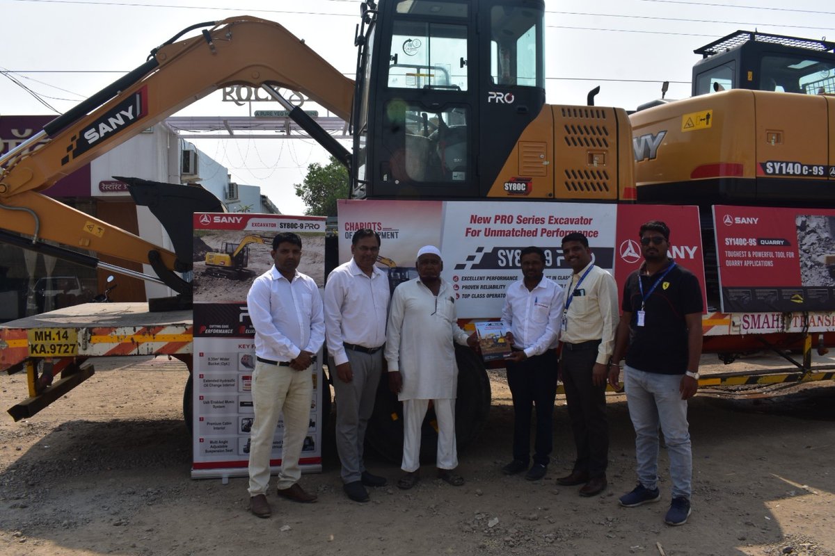 b2bpurchase's tweet image. SANY India expands its reach with a 900-km Maharashtra tour, showcasing the SY80 PRO excavator through live demos &amp;amp; client engagements.
.
Read more: b2bpurchase.com/sany-india-sho…
.
#SANY #excavator #clientengagements #constructionequipment #maharashtra
